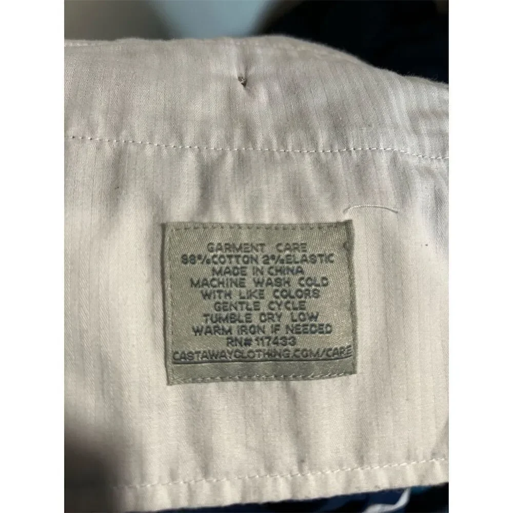 Castaway Nantucket Men's Holiday Embroidered Shorts Blue Size 46